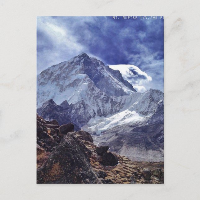 Aussicht von Nepal auf dem Weg zum Berg EVEREST Postkarte (Vorderseite)