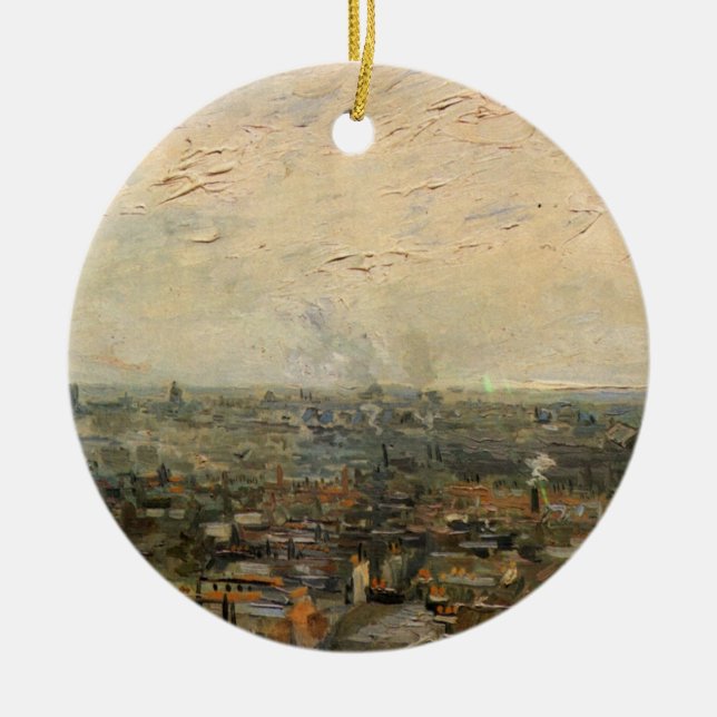 Aussicht von Paris aus Montmartre von Vincent van  Keramikornament (Vorne)