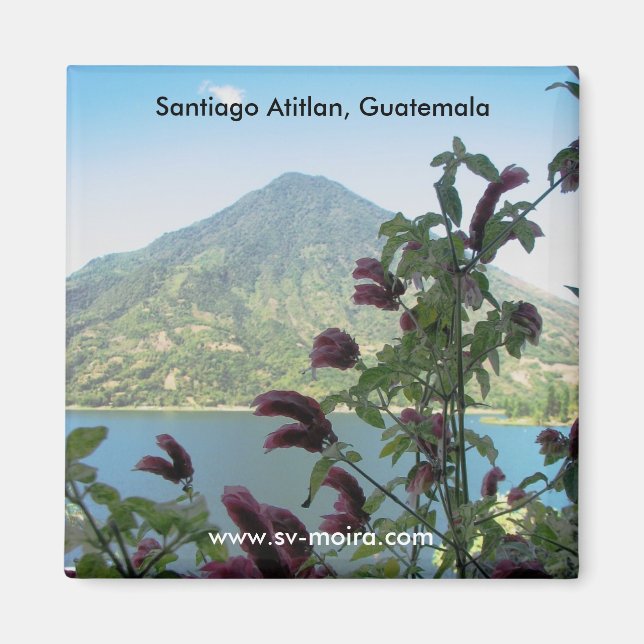 Aussicht von Santiago Atitlan, Guatemala Magnet (Vorne)