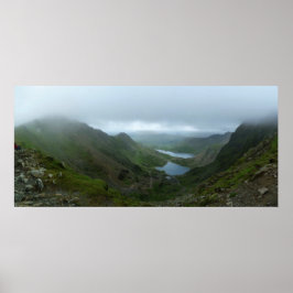 Aussicht von Snowdon - Panorama Poster