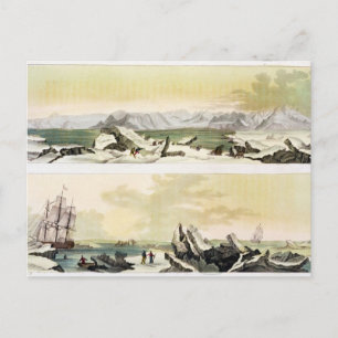 Aussicht von Spitzbergen mit "The Dorothea" (Farbe Postkarte