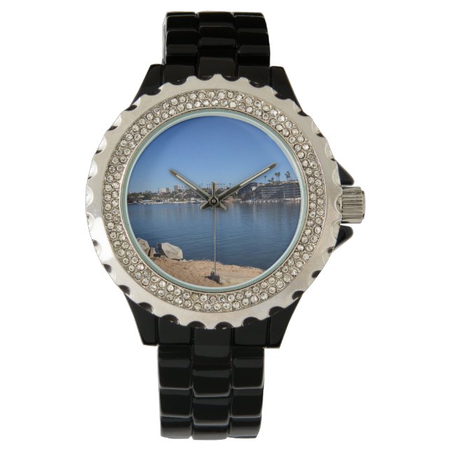 Aussicht von Wedge, Newport Beach, Kalifornien Armbanduhr (Vorderseite)