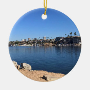 Aussicht von Wedge, Newport Beach, Kalifornien Keramik Ornament