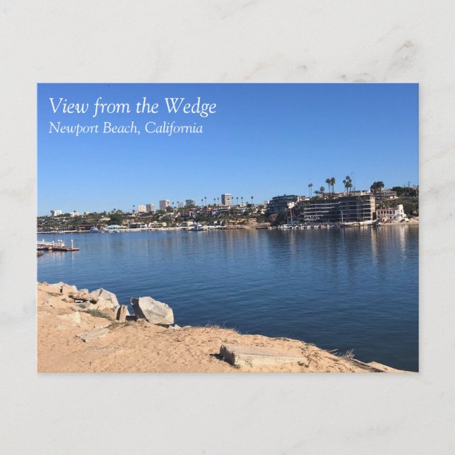 Aussicht von Wedge, Newport Beach, Kalifornien Postkarte (Vorderseite)