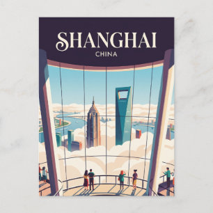 Aussichtsplattform Shanghai Tower China Postkarte