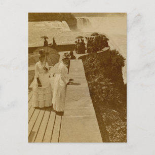 Aussichtspunkt Niagra Fälle Vintage Stereobild Postkarte
