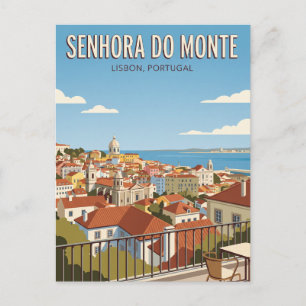 Aussichtspunkt Senhora do Monte Lissabon Portugal Postkarte