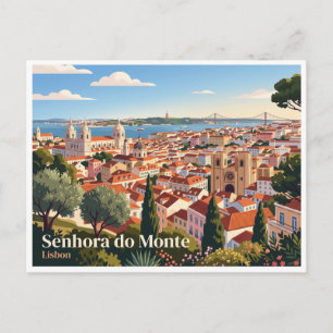 Aussichtspunkt Senhora do Monte Lissabon Portugal Postkarte