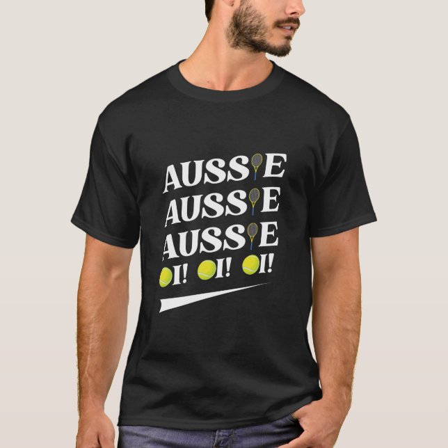 Aussie Aussie Aussie Tennis T-Shirt (Vorderseite)