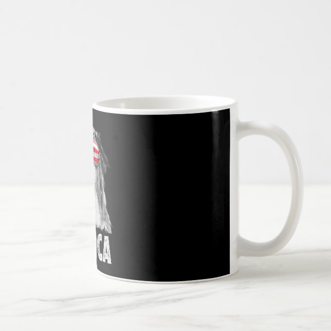 Aussie australian shepherd 4. Juli Merica Kaffeetasse (Rechts)