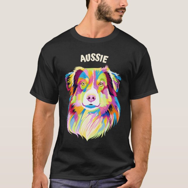 Aussie Australian Shepherd  Australian Shepard Hum T-Shirt (Vorderseite)