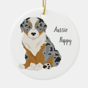 Aussie, Australian Shepherd Christmas Ornament