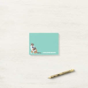 Aussie Australian Shepherd Dog Personalisiert Post-it Klebezettel