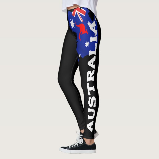 Aussie Australie Drapeaux Leggings pour femmes et  (Gauche)