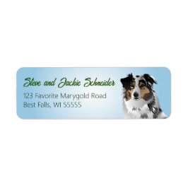 Aussie Blue Merle Address Label