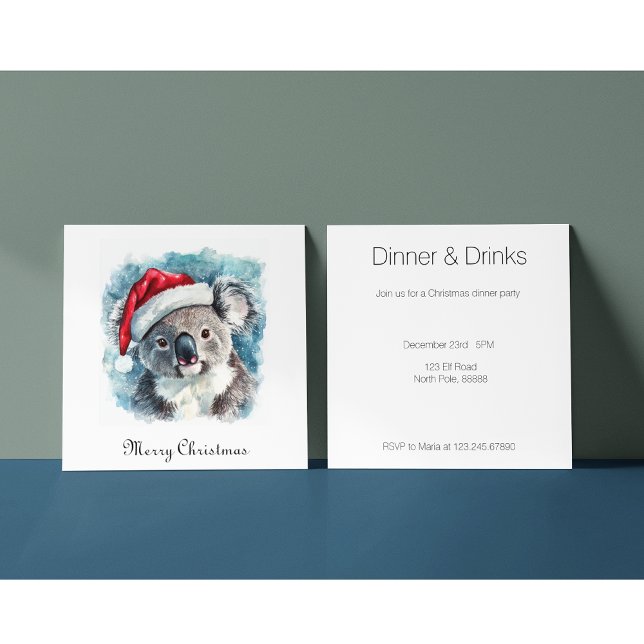Aussie Christmas Cheer, Koala Bear Brauch Einladung (Von Creator hochgeladen)
