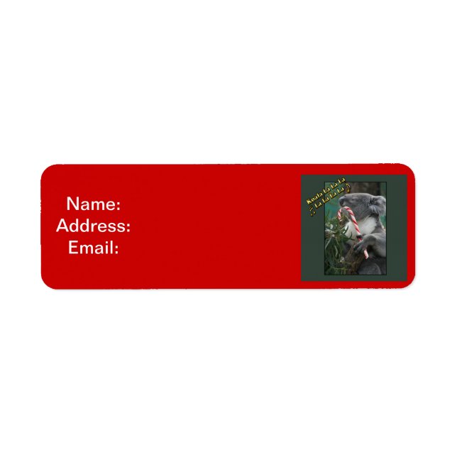 Aussie Christmas Koala mit Candy Cane (Vorne)