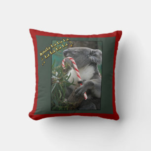 Aussie Christmas Koala mit Candy Cane Kissen