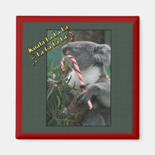 Aussie Christmas Koala mit Candy Cane Magnet