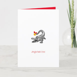 Aussie Crocodile Xmas Card Karte