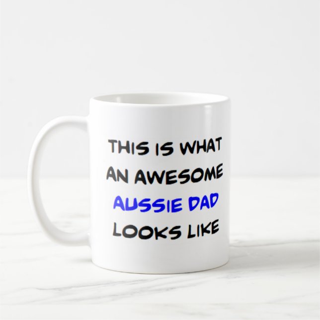 aussie dog dad, phantastisch kaffeetasse (Links)