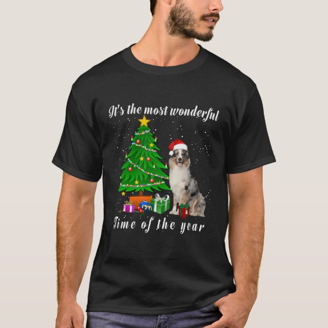 Aussie Dog Es ist die wunderbarste Zeit des JA T-Shirt (Vorderseite)