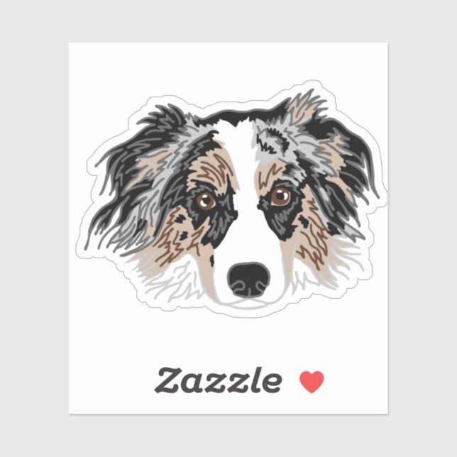 Aussie Dog Mom Mug Aufkleber (Blatt)