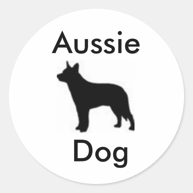 Aussie Dog Runder Aufkleber (Vorderseite)