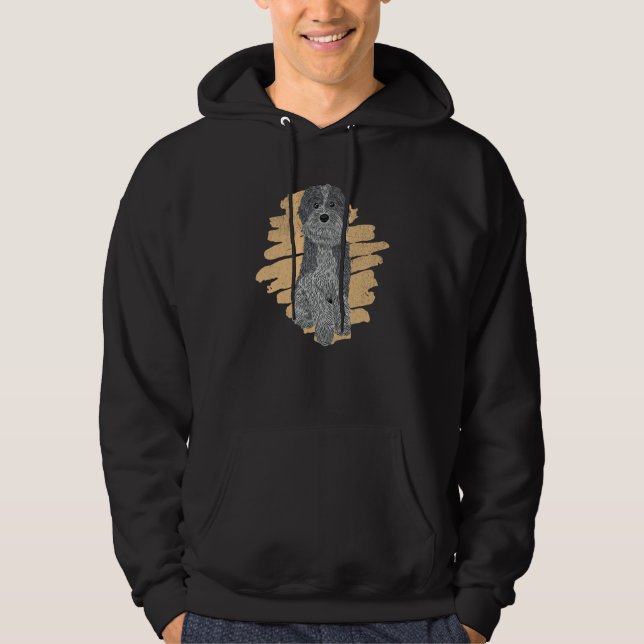 Aussie Doodle Dog Owner Mother & Father Cute Retro Hoodie (Vorderseite)