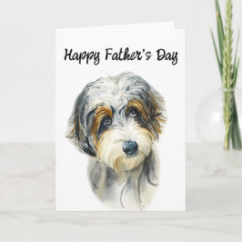 Aussie Doodle Editable Dog Vater Vatertag Karte