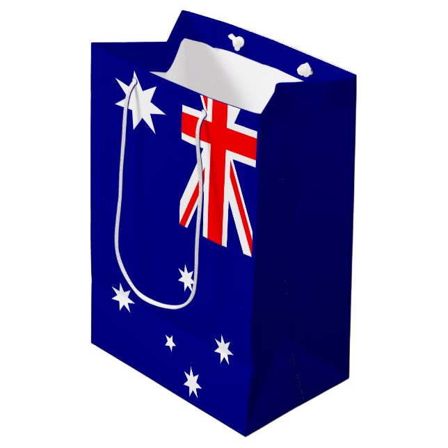 Aussie-Flagge Mittlere Geschenktüte (Vorderseite Schrägansicht)
