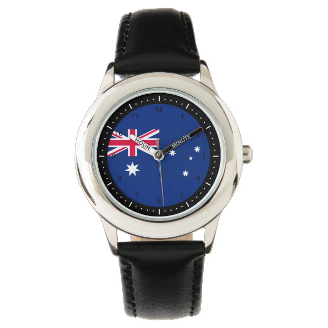 Aussie-Flagge Uhr (Vorderseite)