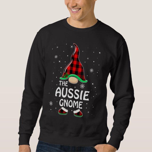 Aussie Gnome Buffalo Kariert Matching Family Chris Sweatshirt (Vorderseite)