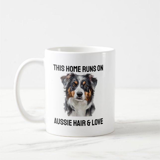 Aussie Hair & Liebe Funny Mug Kaffeetasse (Links)