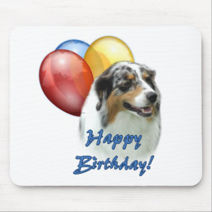 Aussie Happy Birthday Balloons Mousepad