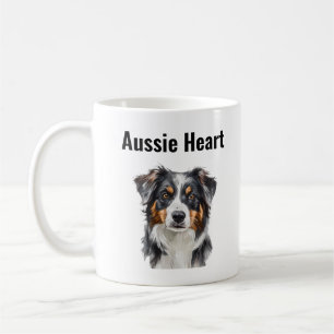 Aussie Heart - niedlicher australischer Schäferhun Kaffeetasse