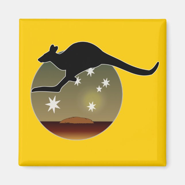 Aussie Kangaroo Acon Magnet (Devant)
