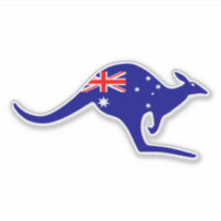 Aussie Kangaroo schneiden Notebook-Aufkleber