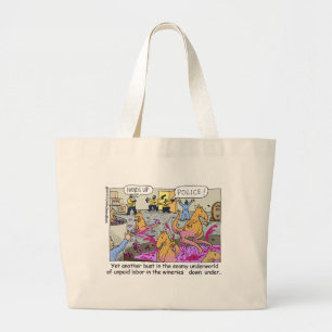 Aussie Kangaroo Wineries Funny Gifts & T-Shirts Jumbo Stoffbeutel
