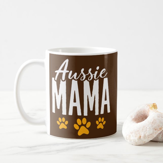 Aussie Mama Aussie Shepherd Aussie Mama  Kaffeetasse (Mit Donut)