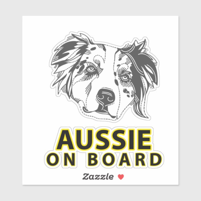 Aussie On Board Aufkleber (Blatt)