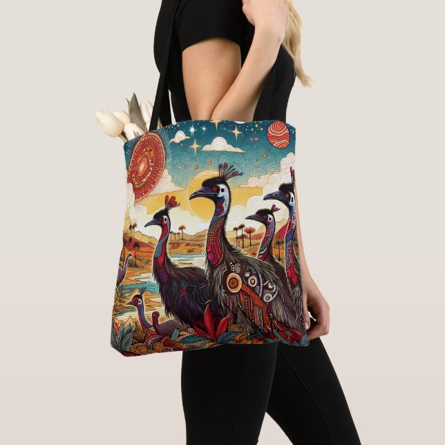 Aussie Outback Folk Kunst, Dichtung und Musik Tasche (Von Nahem)
