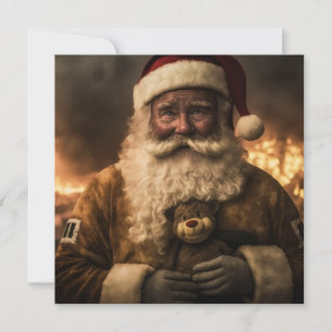 Aussie Santa Bear Single Sided Card Karte