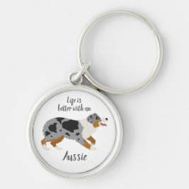Aussie Schlüsselanhänger. Australian Shepherd Schl Schlüsselanhänger