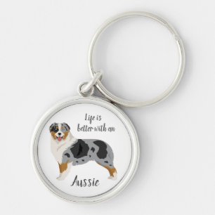 Aussie Schlüsselanhänger. Australian Shepherd Schl Schlüsselanhänger