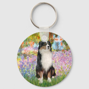 Aussie Shep 2 - Garden Schlüsselanhänger
