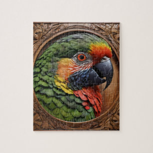 Aussie Spirit: Ein Lorikeet, das in geschnitztem H