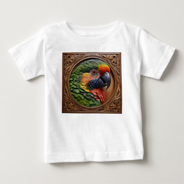 Aussie Spirit: Ein Lorikeet, das in geschnitztem H Baby T-shirt (Vorderseite)