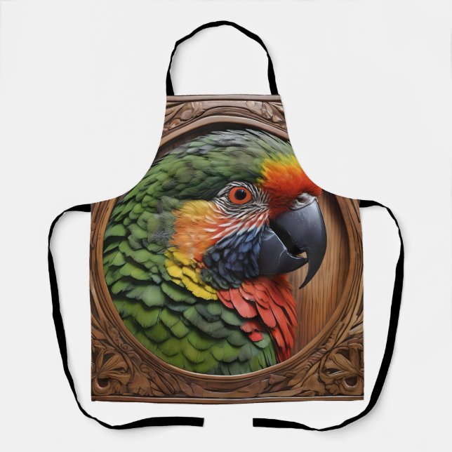 Aussie Spirit: Ein Lorikeet, das in geschnitztem H Schürze (Vorderseite)