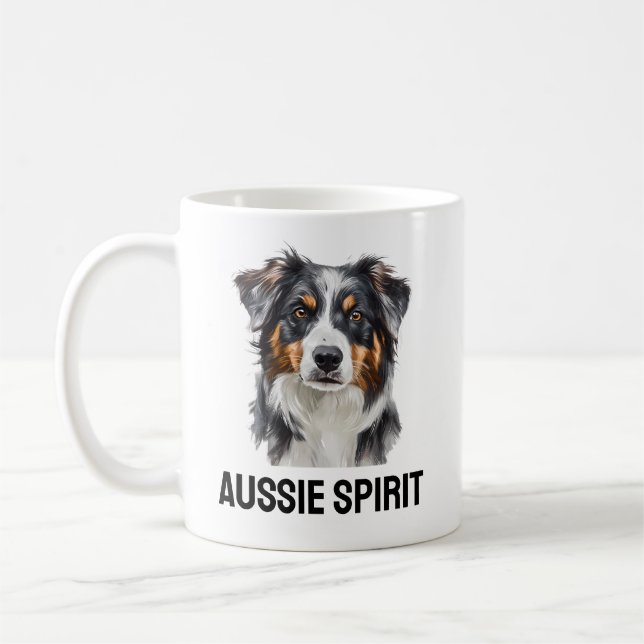 Aussie Spirit Mug - Fier cadeau de berger australi (Gauche)